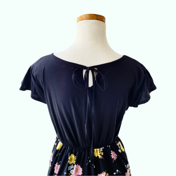 Vestido Nuria Negro Floreado - Imagen 2