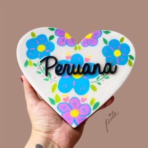 Cuadro Peruana blanco mediano