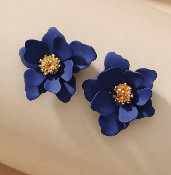 Arete flor  Azul