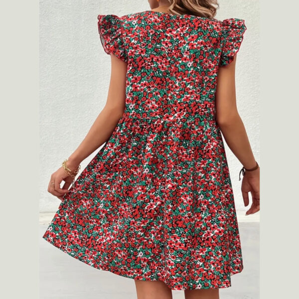 Vestido Florecitas negro ( importado) - Imagen 2