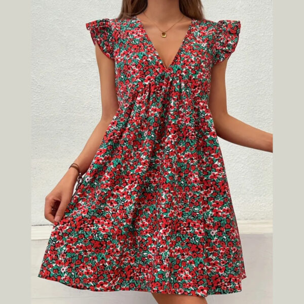 Vestido Florecitas negro ( importado)