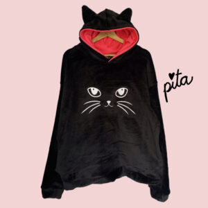 Maxipoleron Gato Orejitas Negro