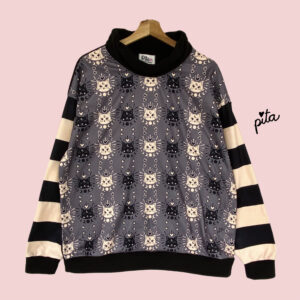 Maxipoleron Gatos Luna Negro-Gris