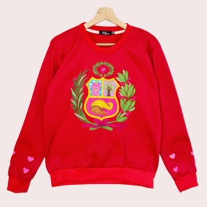 Polera escudo pastel rojo