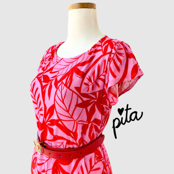Vestido Petalo Rojo-Rosa - Imagen 3