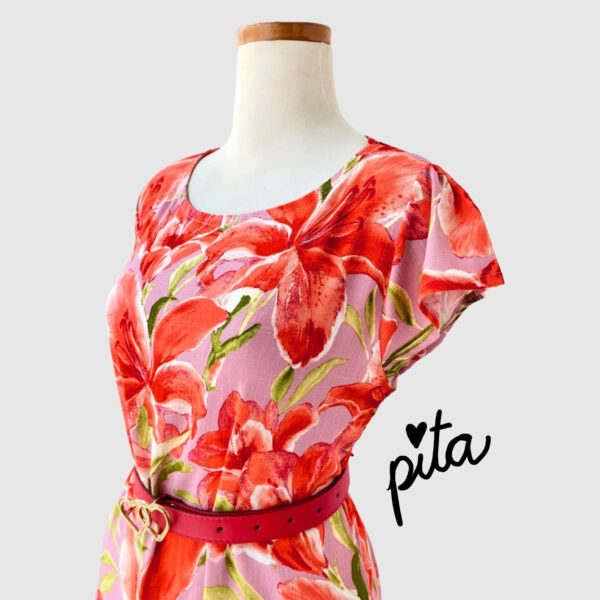 Vestido Petalo Coral - Imagen 2