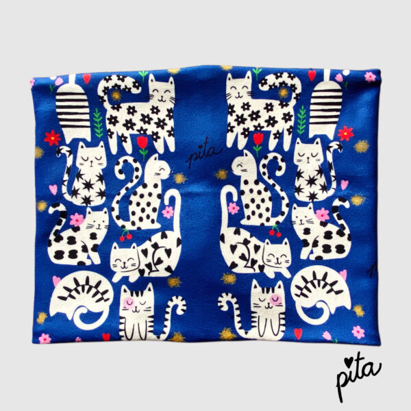 Cuellera Gatitos Azul