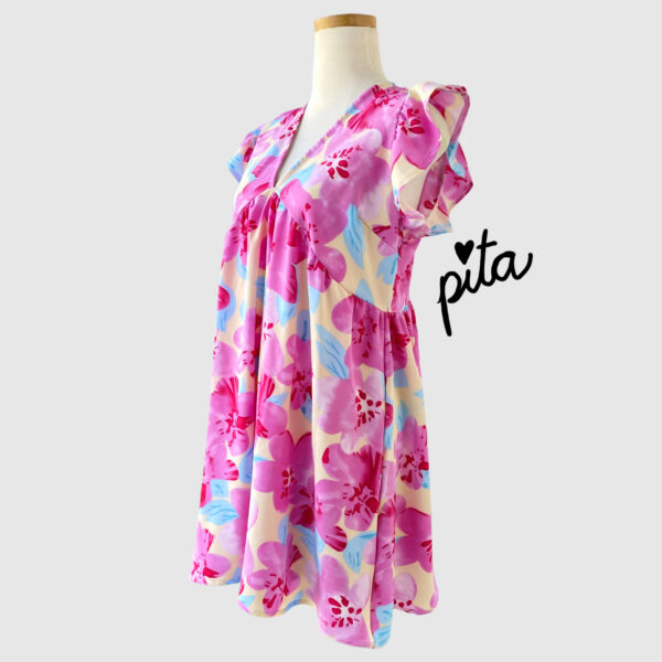 Vestido Minerva Fucsia Floreado - Imagen 3