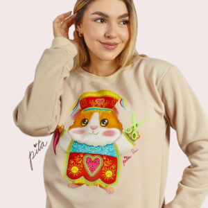 Polera Cuy danzante beige