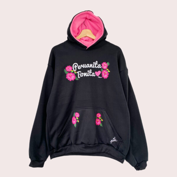 Maxipolerón  Capucha Peruana bonita negro