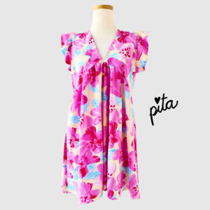 Vestido Minerva Fucsia Floreado