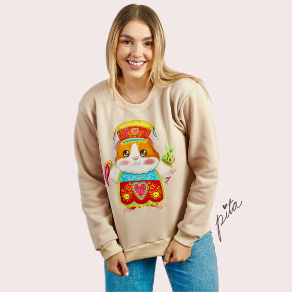 Polera Cuy danzante beige - Imagen 2