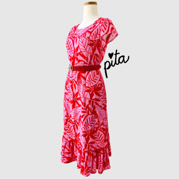 Vestido Petalo Rojo-Rosa - Imagen 2