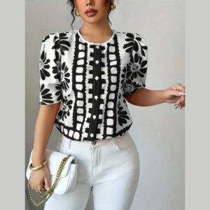 Blusa Pepper Blanca/Negra