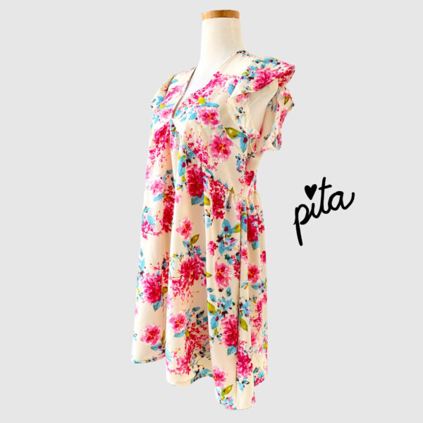 Vestido Minerva floreado perla - Imagen 3