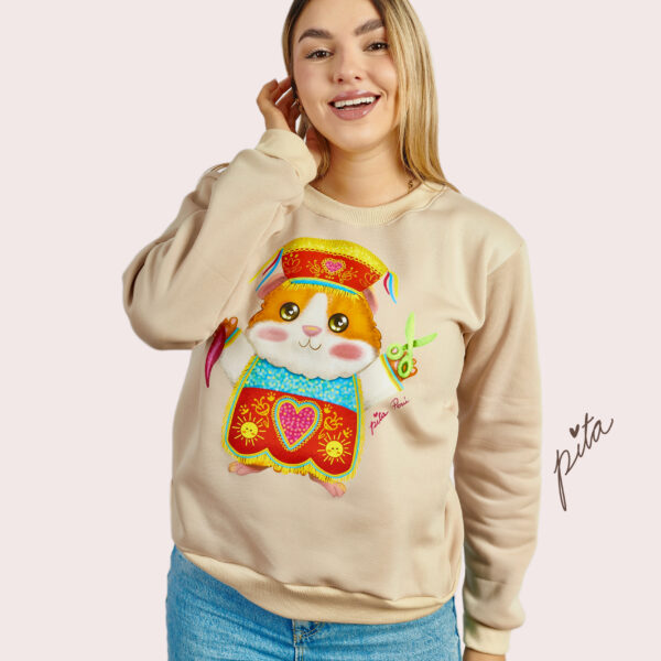 Polera Cuy danzante beige - Imagen 3