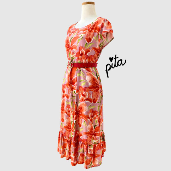 Vestido Petalo Coral - Imagen 3