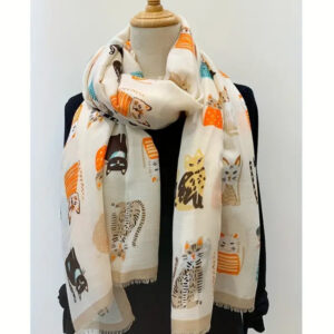 Bufanda Gatitos Beige
