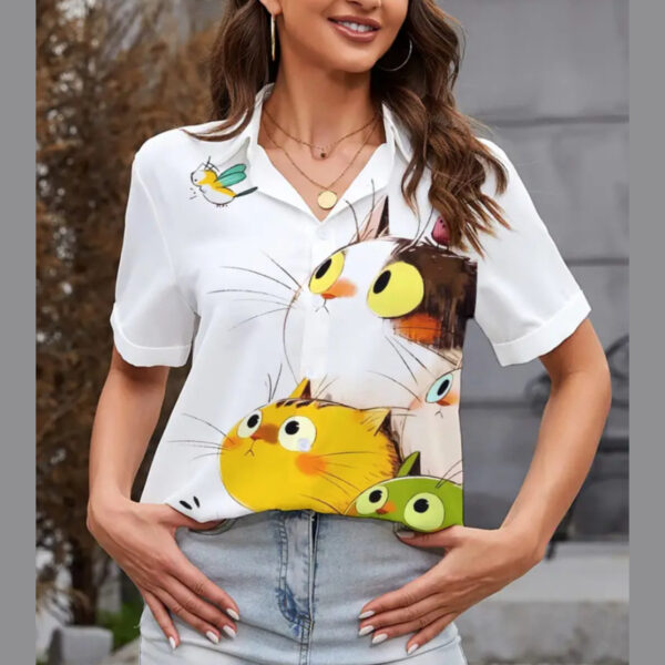 Blusa camisera gatitos abeja - Imagen 2