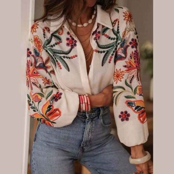 Blusa Floral perla