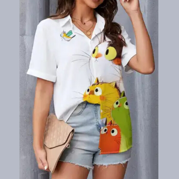 Blusa camisera gatitos abeja - Imagen 4