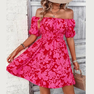 Vestido shoulder fucsia