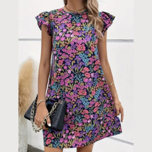 Vestido florcitas morado