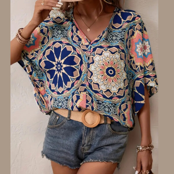 Blusa Bohemia azul - Imagen 2