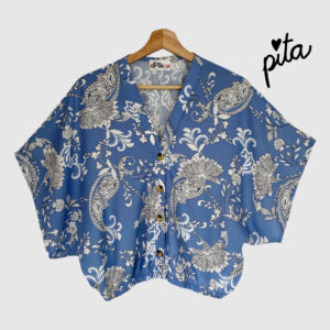 Blusa Amore Floreada celeste