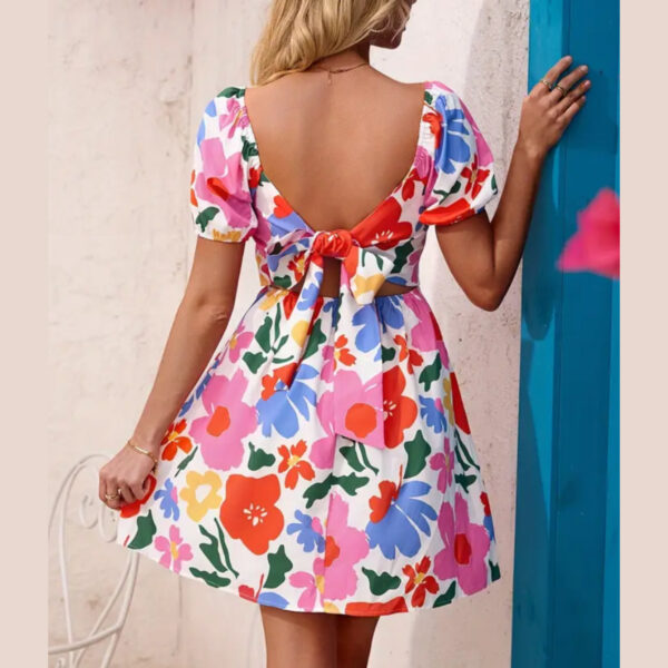 Vestido Lazo floral blanco - Imagen 4